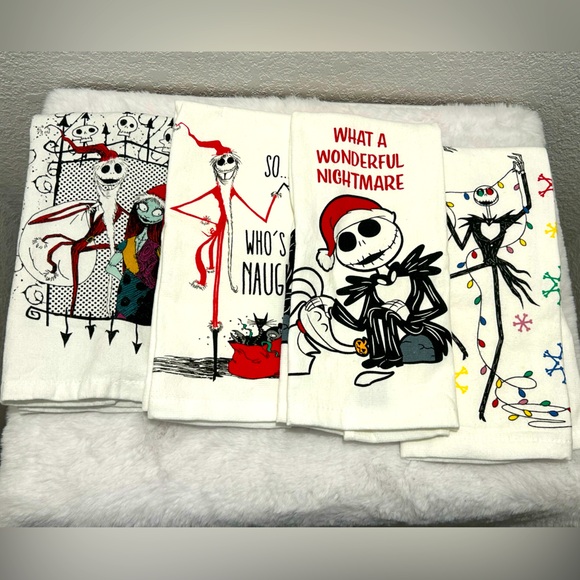 4 Jack Skeleton Hand Towels - Picture 1 of 2